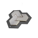 Rompecabezas hexagonal de metal clásico para adultos, rompecabezas de lógica y acertijos. 